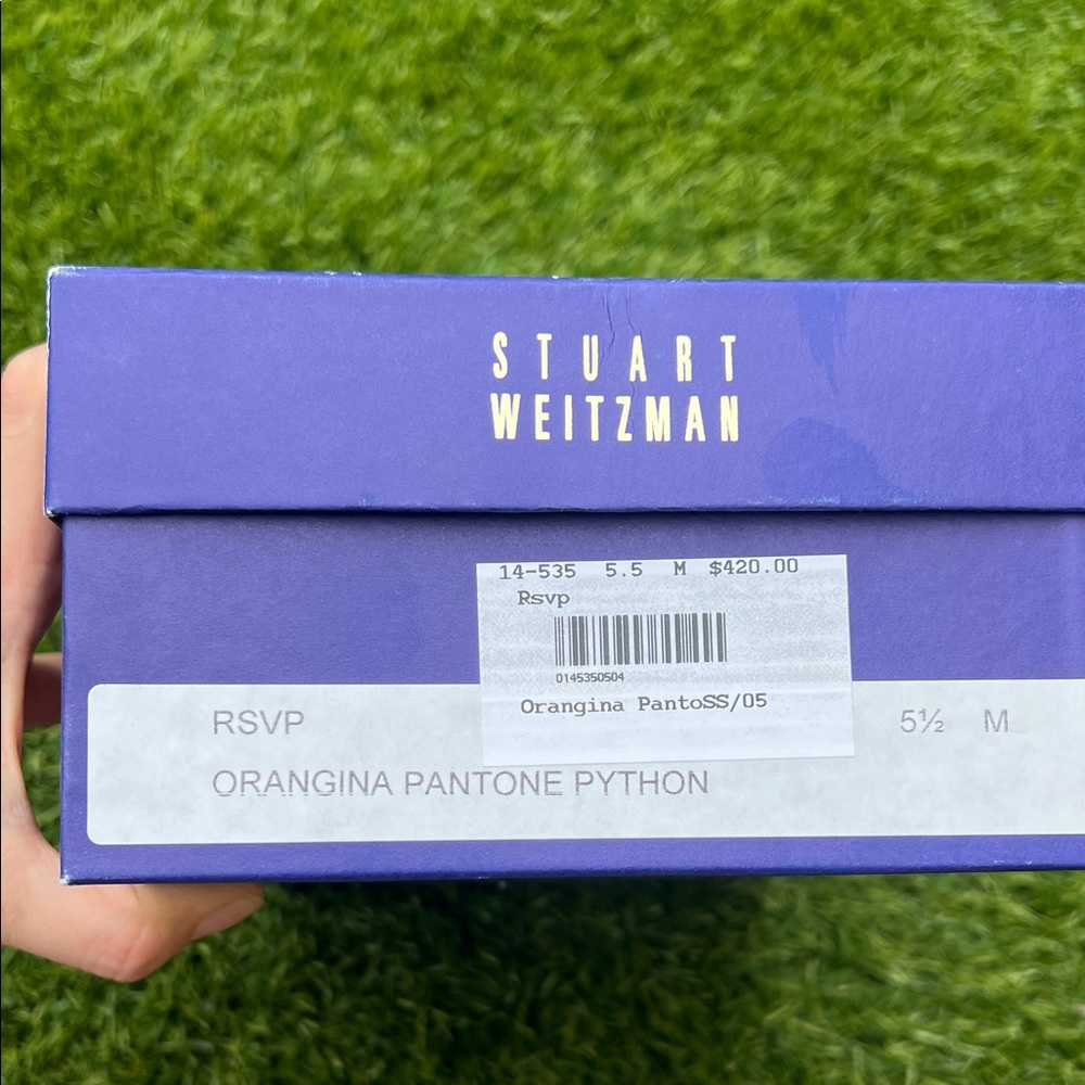 Stuart Weitzman Orangina Pantone Python size 5 1/2 - Picture 15 of 15